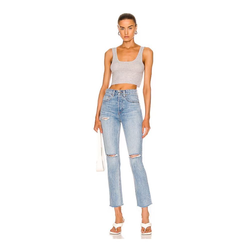 Grlfrnd Karolina High Rise Straight Crop Size 25
